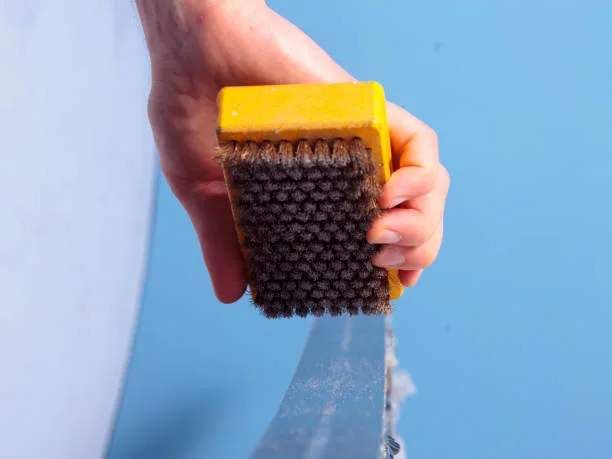 Using Abrasive Brushes That Can Scratch Glass
